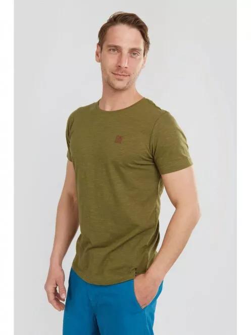 Fundango Jaggy Structured Tshirt for men in oliv 2