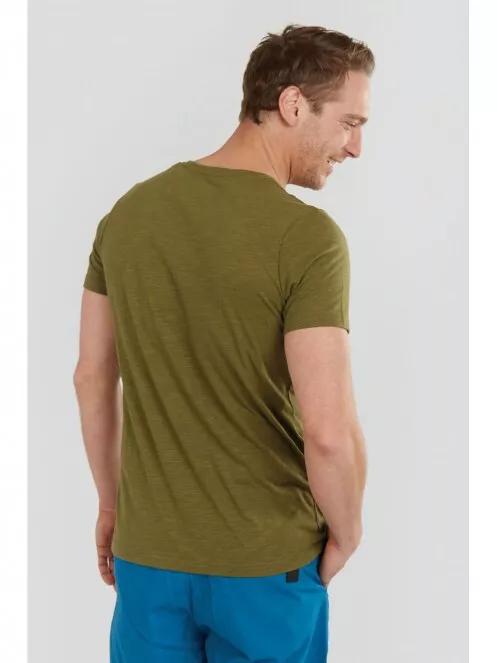 Fundango Jaggy Structured Tshirt for men in oliv 3