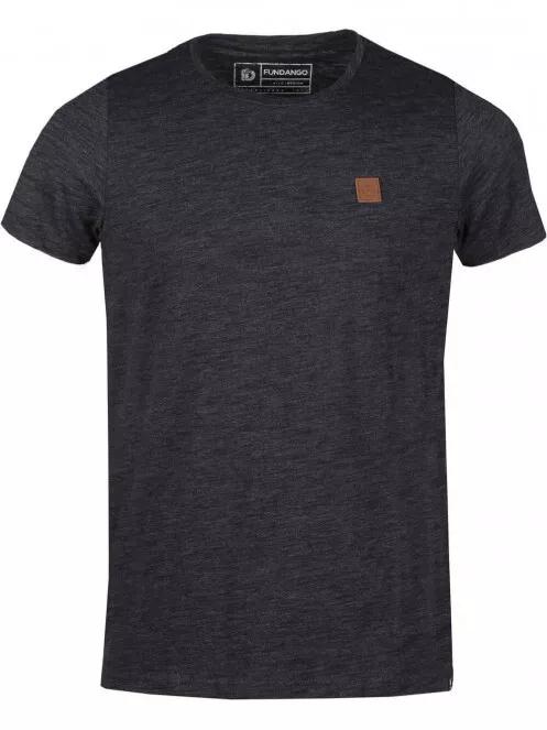 Fundango Jaggy Structured Tshirt for men in black 5