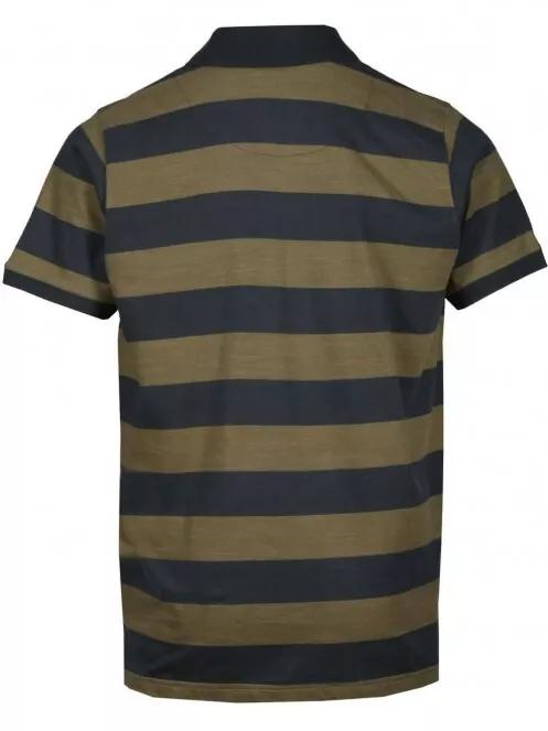 Fundango Incognito stripe Poloshirt for men in oliv 6