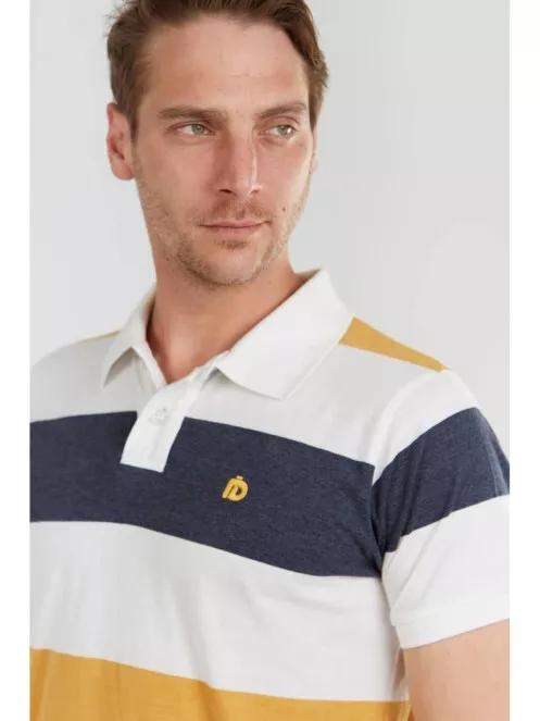 Fundango Incognito stripe Poloshirt for men in white 4