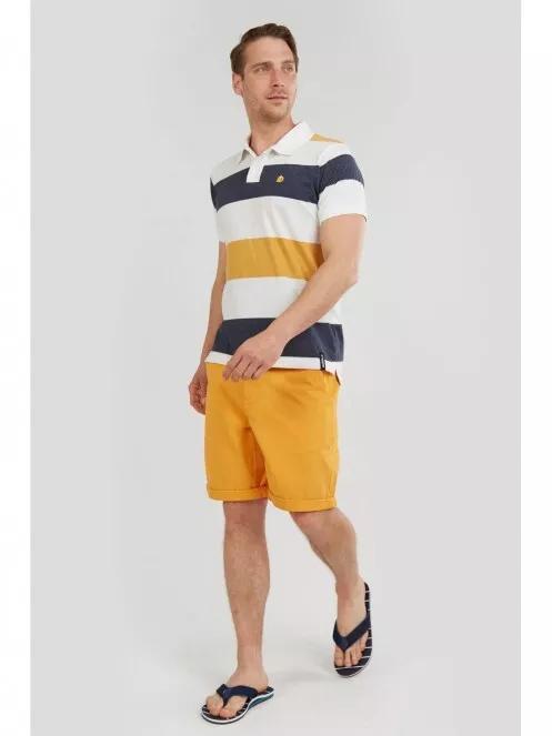 Fundango Incognito stripe Poloshirt for men in white 5