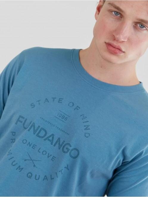Fundango Basic - T Logo-4 T-shirt for men in blue 5
