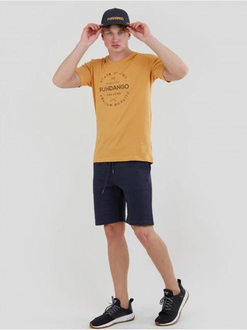 Fundango Basic - T Logo-4 T-shirt for men in yellow 4