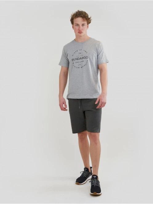 Fundango Basic - T Logo-4 T-shirt for men in grey 4