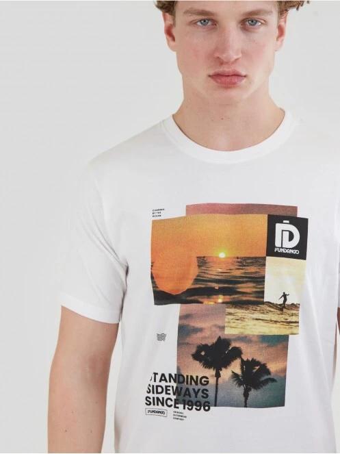 Fundango Basic - T Logo-9 T-shirt for men in white 5
