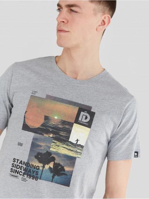 Fundango Basic - T Logo-9 T-shirt for men in grey 5