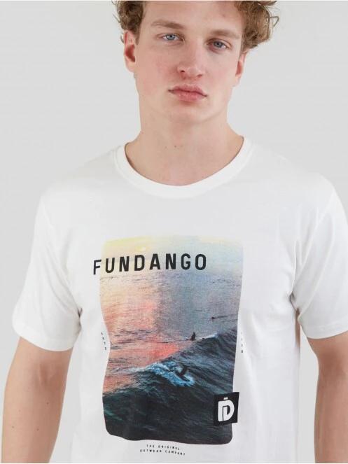 Fundango Basic - T Logo-10 T-shirt for men in white 4
