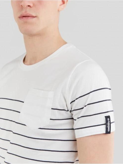Fundango Jaggy Pocket T-shirt for men in white 5