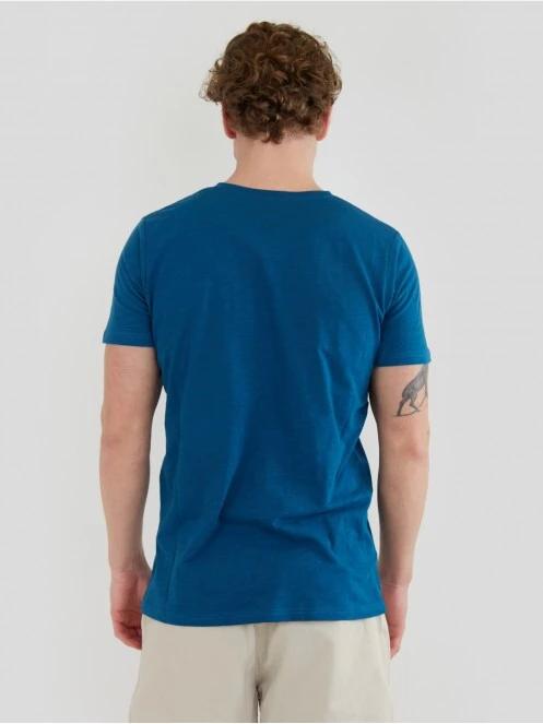 Fundango Jaggy Structured T-Shirt for men in blue 3