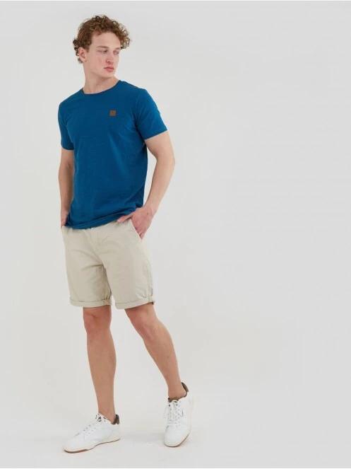 Fundango Jaggy Structured T-Shirt for men in blue 4