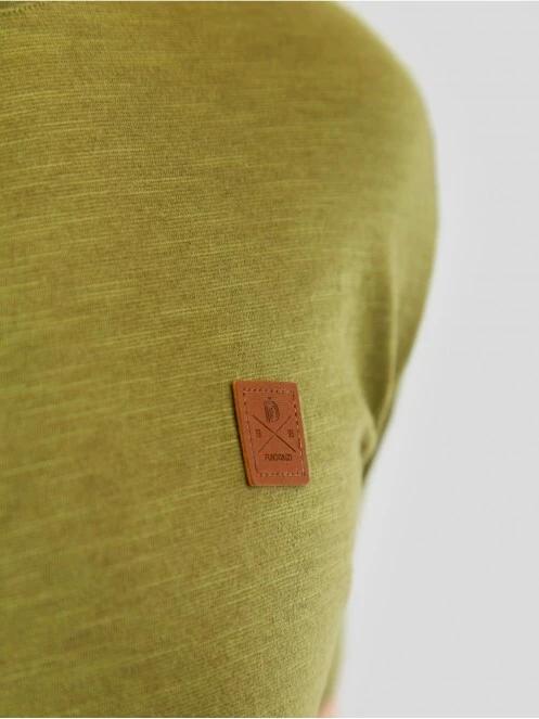 Fundango Jaggy Structured T-Shirt for men in green 4