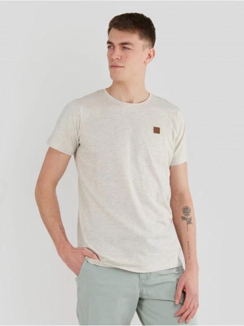 Fundango Jaggy Structured T-Shirt for men in sand 2