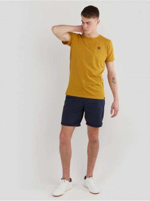 Fundango Jaggy Structured T-Shirt for men in yellow 4