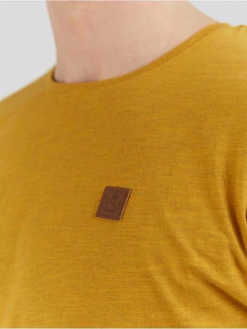 Fundango Jaggy Structured T-Shirt for men in yellow 5