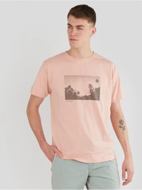 Fundango Talmer T-shirt for men in pink 2