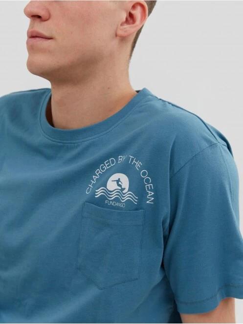 Fundango Talmer Pocket T-shirt for men in blue 5