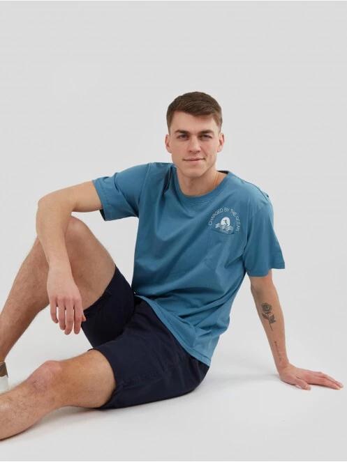 Fundango Talmer Pocket T-shirt for men in blue 6