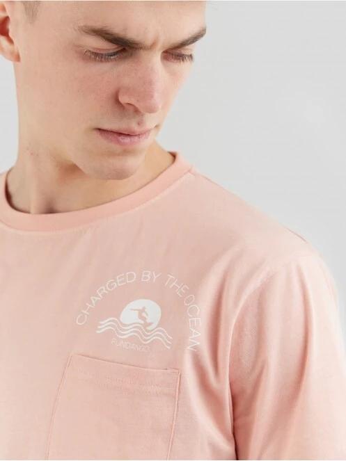 Fundango Talmer Pocket T-shirt for men in pink 5