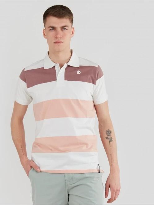 Fundango Incognito Stripe Poloshirt for men in white 2