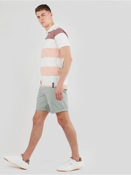 Fundango Incognito Stripe Poloshirt for men in white 4