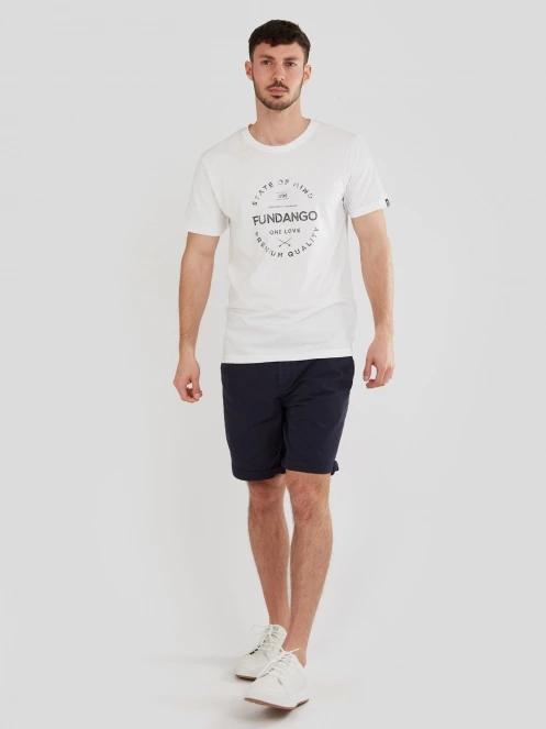 Fundango Basic-T Logo 04 for men in white 4