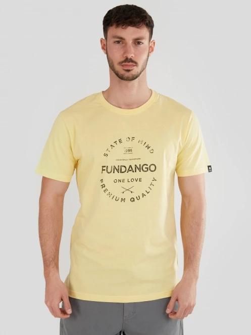 Fundango Basic-T Logo 04 for men in yellow 2