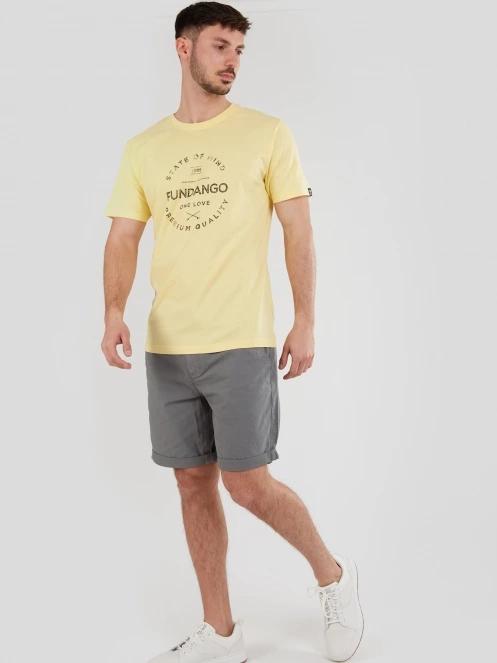 Fundango Basic-T Logo 04 for men in yellow 4