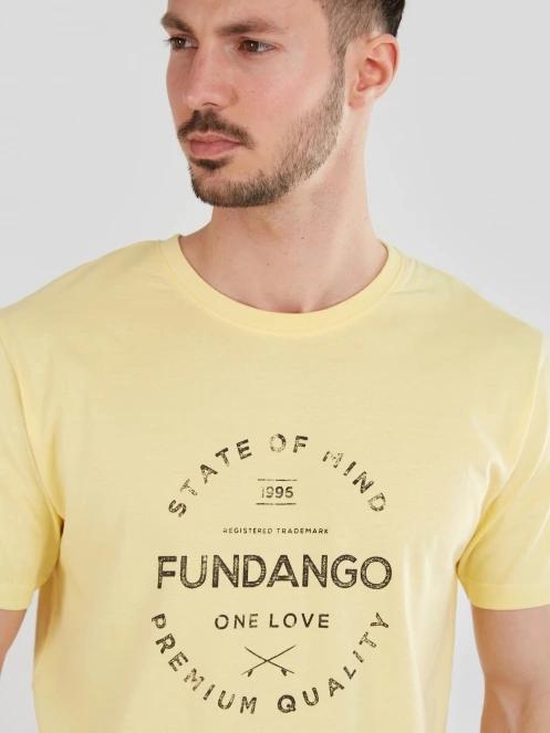 Fundango Basic-T Logo 04 for men in yellow 5