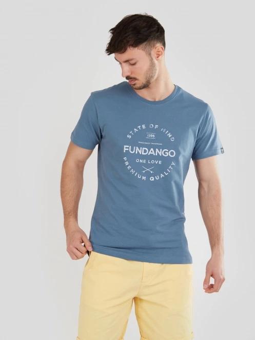 Fundango Basic-T Logo 04 for men in blue 2
