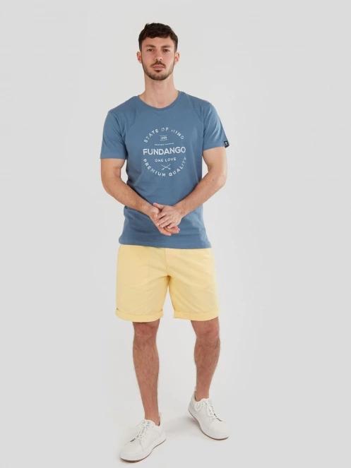Fundango Basic-T Logo 04 for men in blue 4