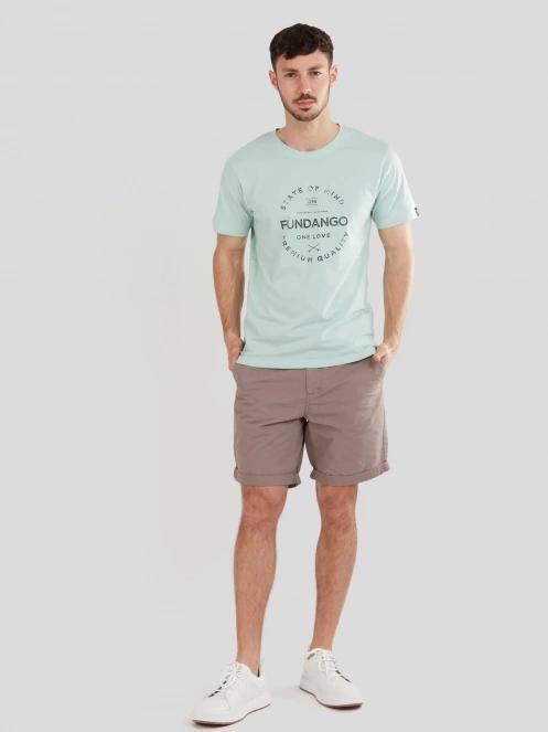 Fundango Basic-T Logo 04 for men in light blue 4