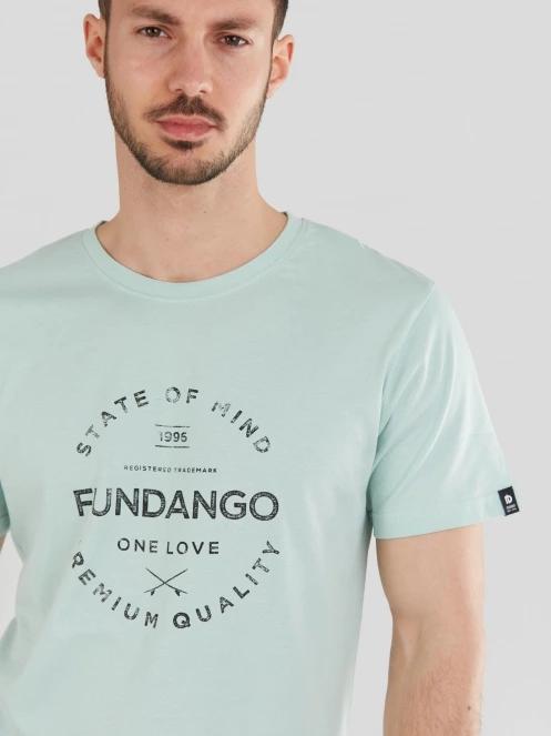 Fundango Basic-T Logo 04 for men in light blue 5