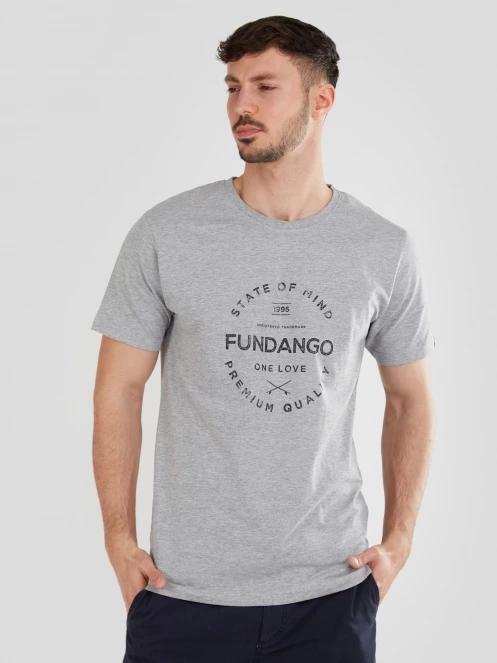 Fundango Basic-T Logo 04 for men in grey 2