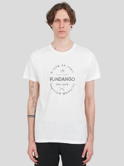 Fundango Basic-T Logo 04 for men in white 2