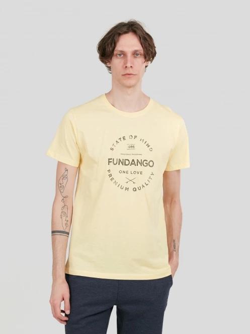 Fundango Basic-T Logo 04 for men in yellow 2