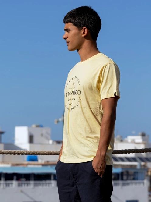 Fundango Basic-T Logo 04 for men in yellow 6