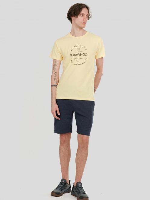 Fundango Basic-T Logo 04 for men in yellow 4