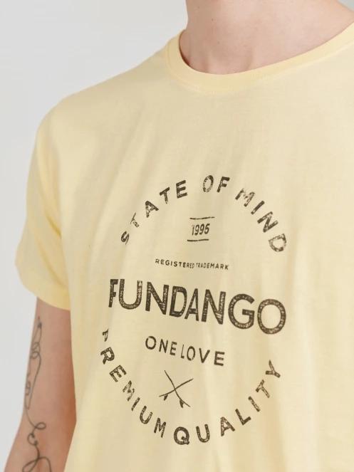 Fundango Basic-T Logo 04 for men in yellow 5