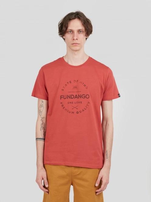 Fundango Basic-T Logo 04 for men in red 2