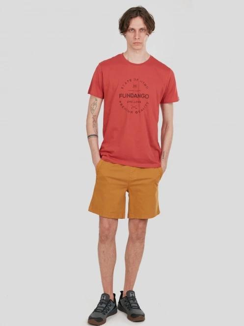Fundango Basic-T Logo 04 for men in red 4
