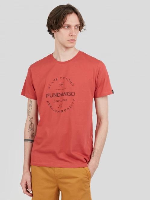 Fundango Basic-T Logo 04 for men in red 5