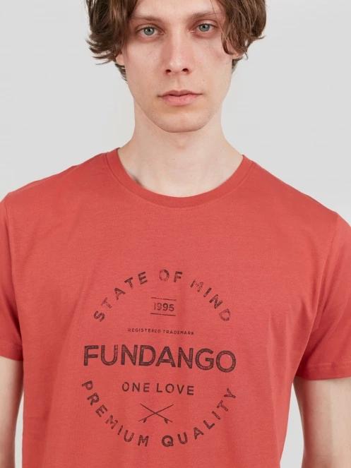 Fundango Basic-T Logo 04 for men in red 6
