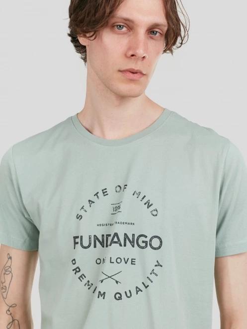 Fundango Basic-T Logo 04 for men in green 5