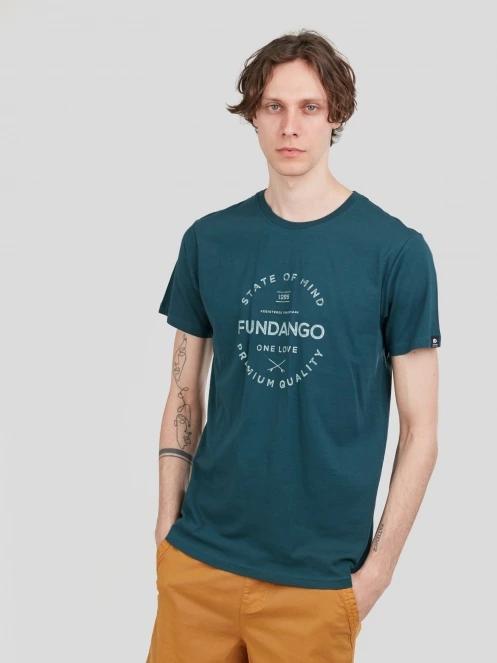 Fundango Basic-T Logo 04 for men in green 2