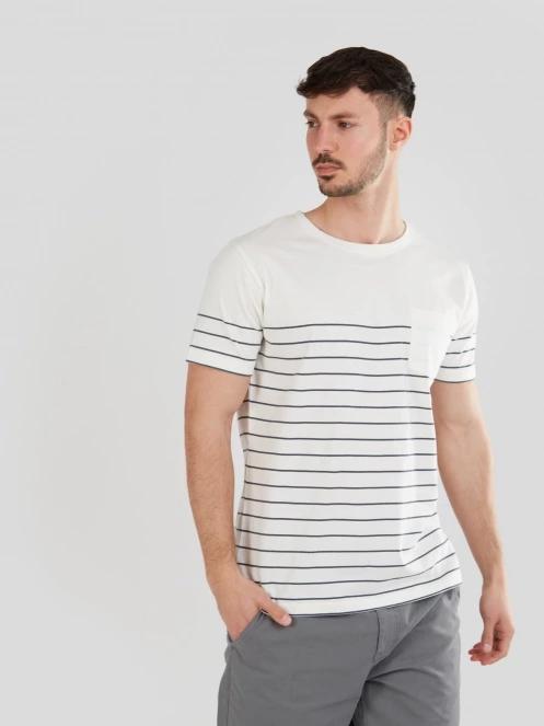Fundango Jaggy Pocket T-shirt for men in white 2