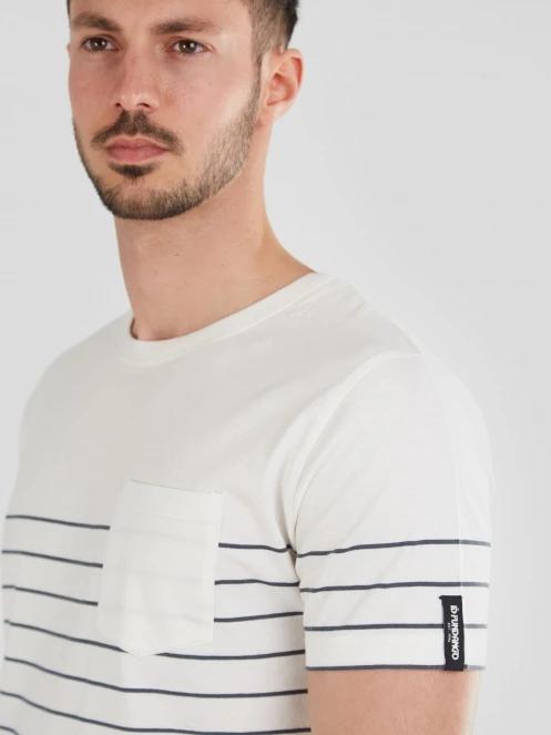 Fundango Jaggy Pocket T-shirt for men in white 5