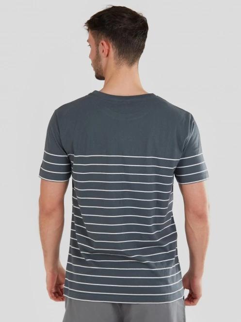 Fundango Jaggy Pocket T-shirt for men in grey 3