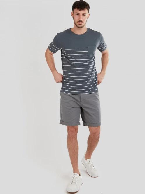 Fundango Jaggy Pocket T-shirt for men in grey 4