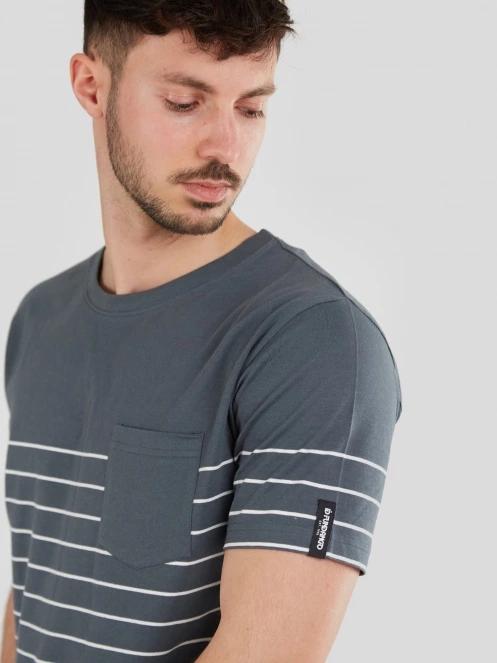 Fundango Jaggy Pocket T-shirt for men in grey 5
